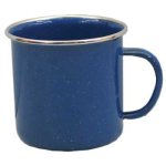blue enamelware 12 ounce coffee mug