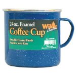 BLUE ENAMELWARE 24 OUNCE COFFEE MUG