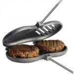 Rome Cast Iron Double Burger Grill Iron