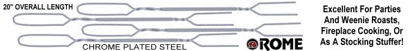 Roaster Toaster Hot Dog And Marshmallow Forks 4 Pack