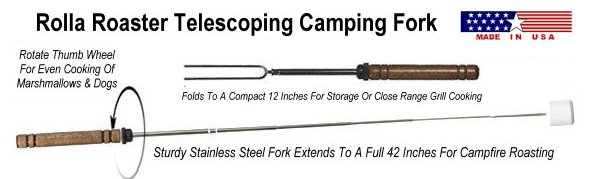 RollaRoaster Telescoping Hot Dog And Marshmallow Roasting Fork